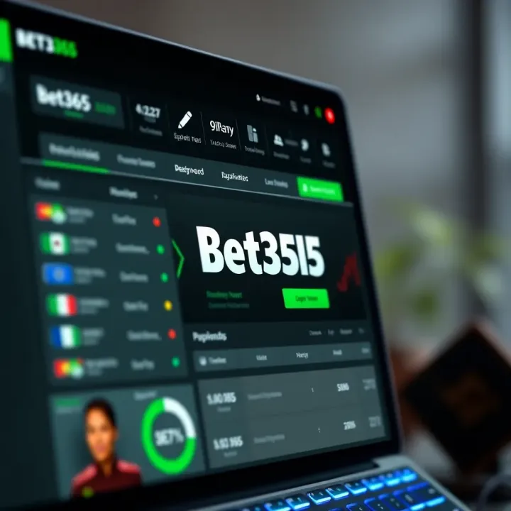 Hand holding smartphone showing Bet365 app download page with Nigerian flag background