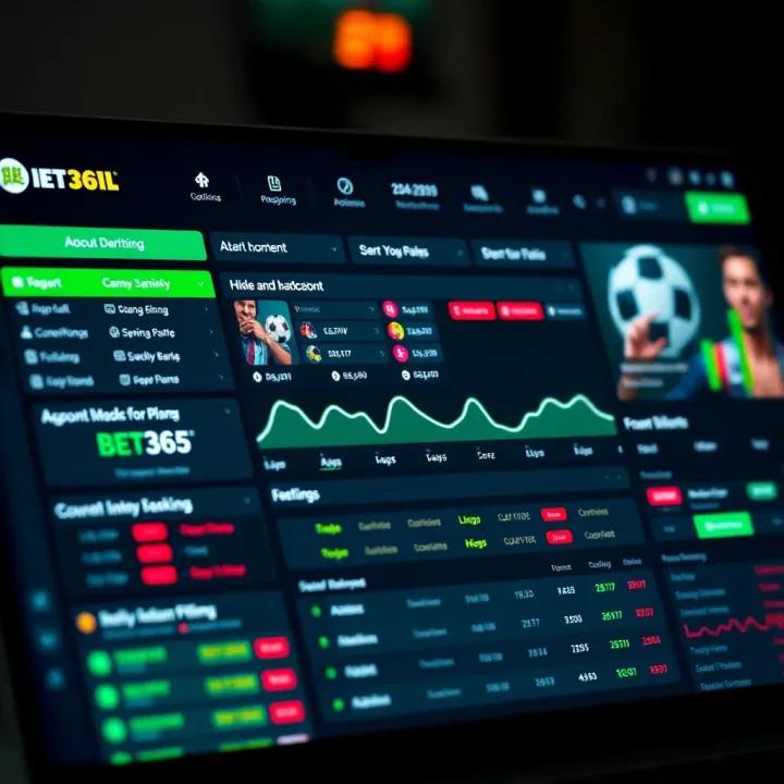 Mobile device displaying the bet365 app interface featuring sports betting options and live odds